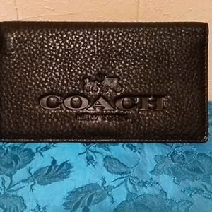 Coach Pebble Leather Checkbook